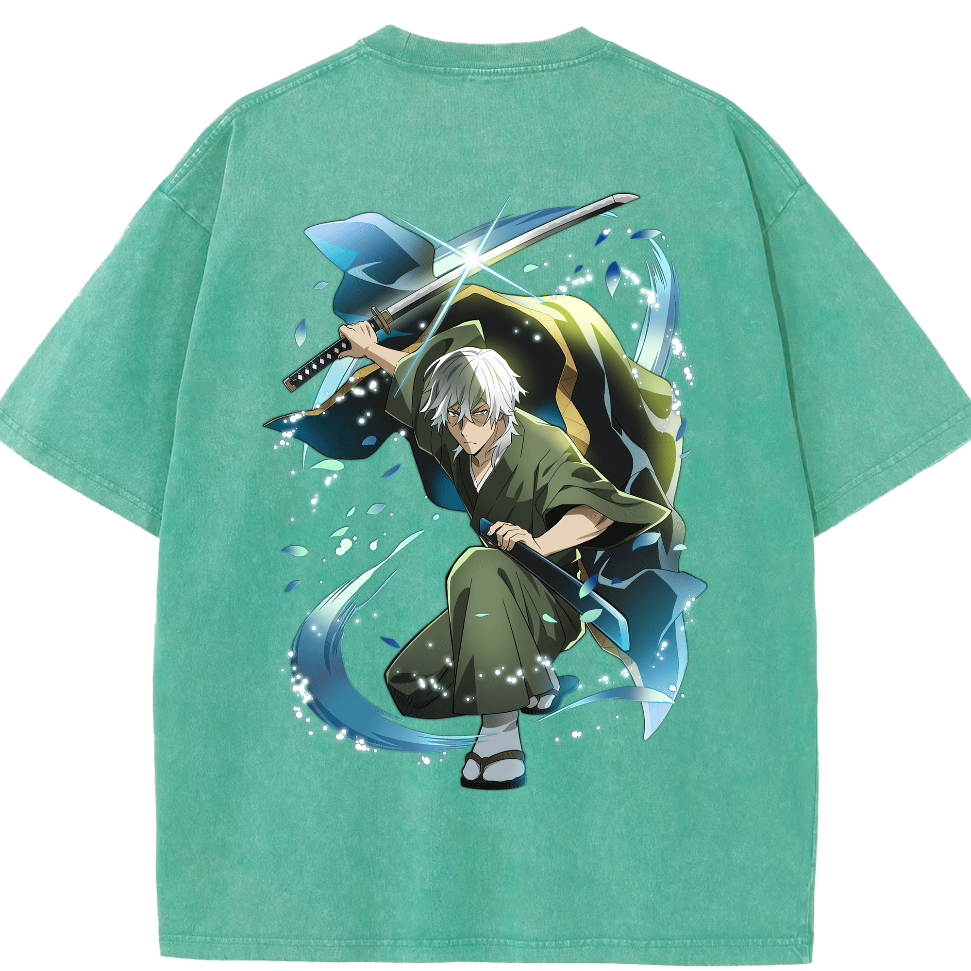 （画像用） 文豪ストレイドッグス Bungo Stray Dogs 綿100% ヴィンテージ風 半袖Tシャツ（背面プリント）